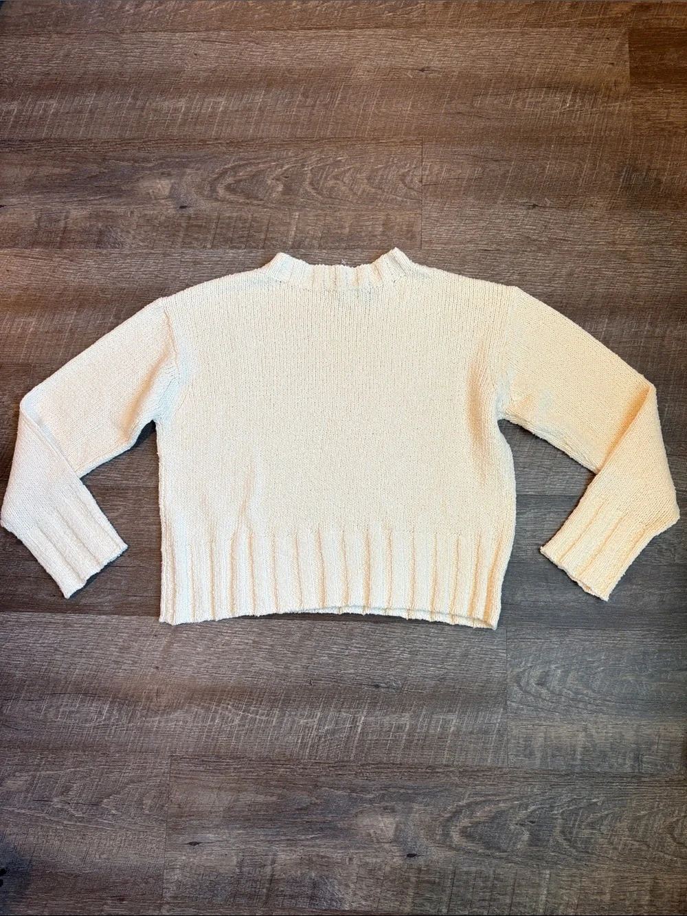 J. Crew Relaxed Crewneck Sweater Women’s S Antique White Textured NWT